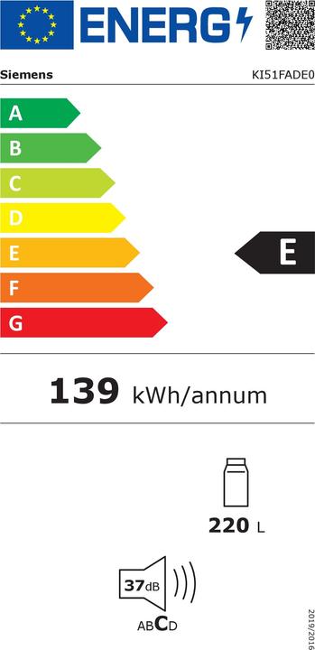 Energie-Label Siemens KI51FADE0 (220 l)
