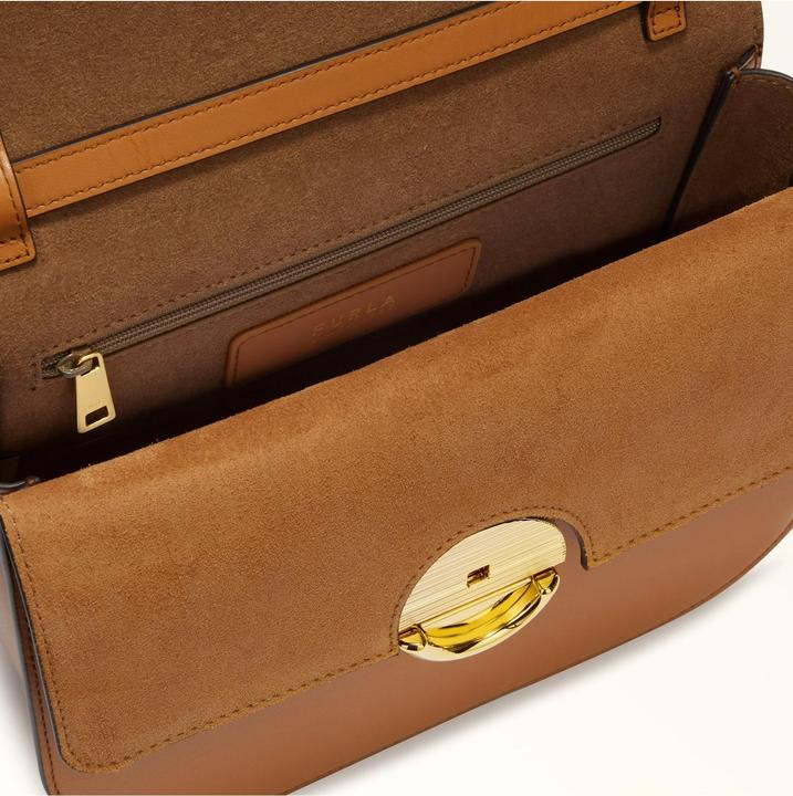 Actual product image Furla sfera s crossbody bag in leather colour brandy