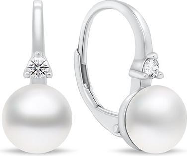 Brilio Silver - Fine silver earrings with pearls EA955W