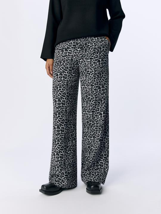 Image du produit Object Pantalon imprimé léopard à jambe large (36)