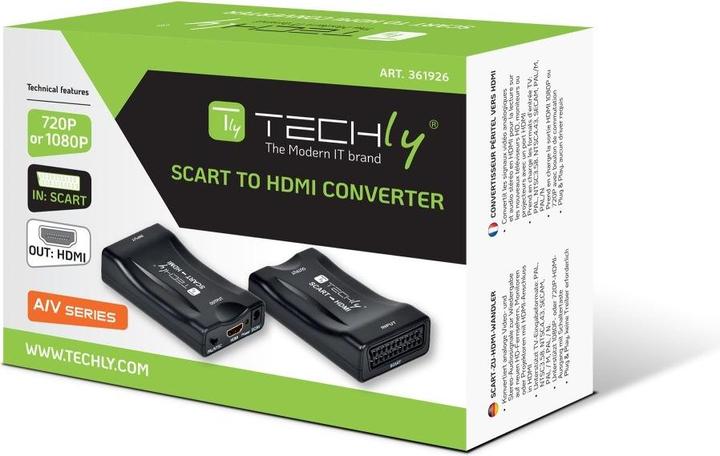 Immagine prodotto Techly Convertitore compatto da SCART a HDMI (0.06 m)