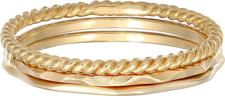 Produktbild Elli PREMIUM Ring Stapelringe Stacking Bandring 3er Set 375 Gelbgold (54, 375/9 K Gold)