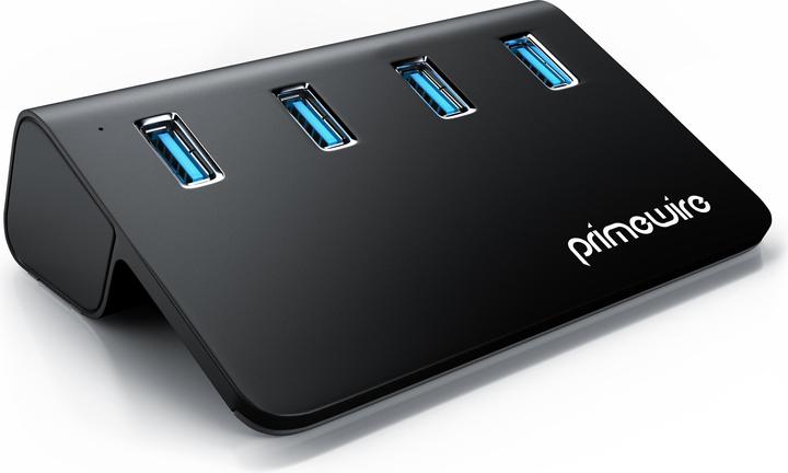 Image du produit Primewire Hub 4 ports USB 3.2 Gen.1 Actif, répartiteur avec alimentation, Hub de données USB 3.0 Super Speed (USB-A, 4 Ports)