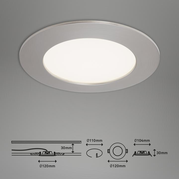 Produktbild Briloner LED Einbauleuchte, matt-nickel, 3xLED-Platine/8W (800 lm)