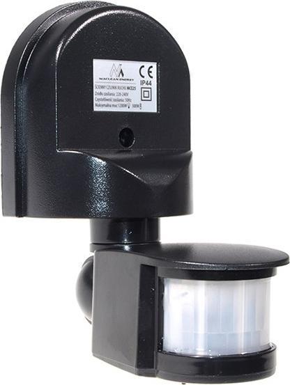 Image du produit Maclean Ścienny czujnik ruchu i zmierzchu 180° max. 1200W czarny MCE25 B (12 m)