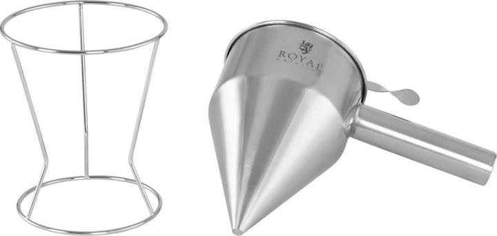 Produktbild Royal Catering Fülltrichter Likörtrichter Gebäckfüller 1,2 l Edelstahl Dosieröffnung: 8 mm