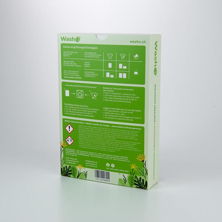 Actual product image Washo Washing strips (60 Washing cycles, Washcloths)