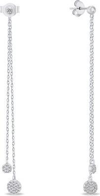 Brilio Silver - Original silver earrings with zircons EA629W