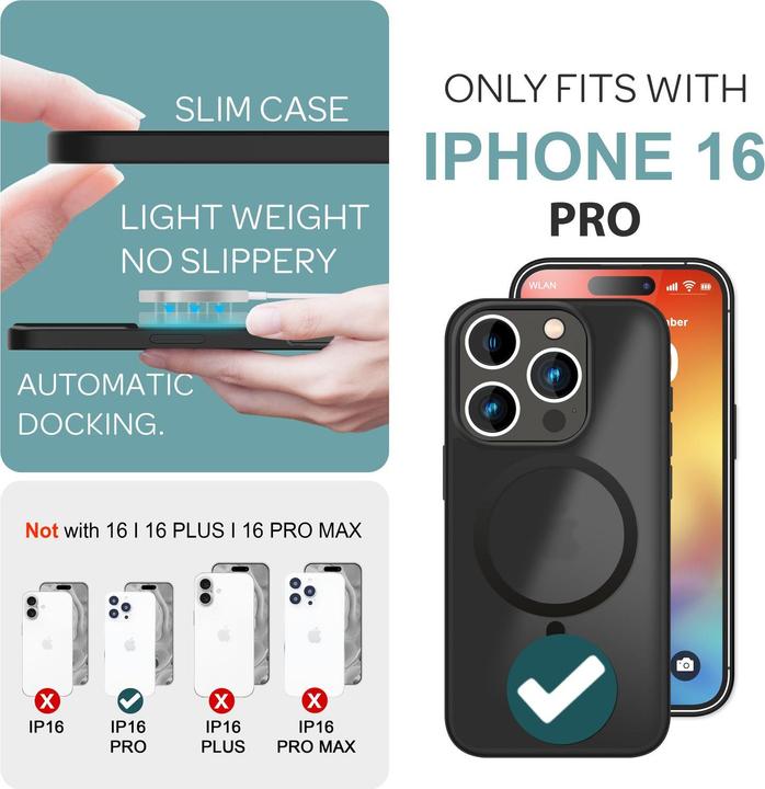 Image du produit Nalia Étui hybride mat avec fonction MagSafe (Apple iPhone 16 Pro)