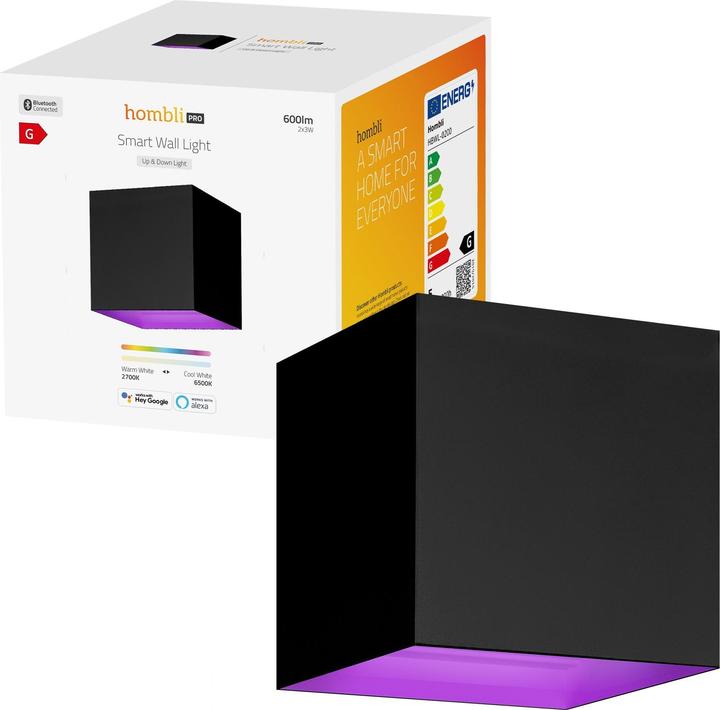 Actual product image Hombli Smart Outdoor Wall Light V2, Black (600 lm, IP54)