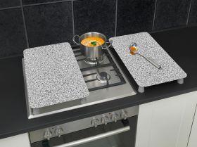 Produktbild Wenko Glasabdeckplatte Universal Mod. Granit, 2er Set für alle Herdarten