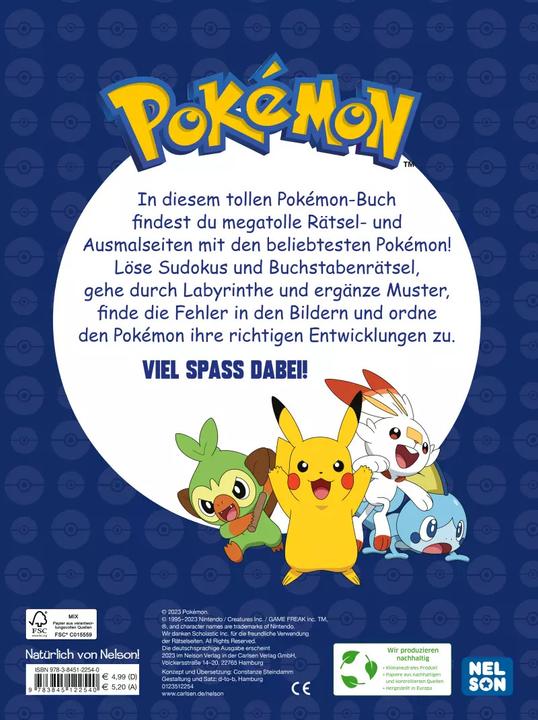 Actual product image Pokémon: Mein grosses Rätselbuch (German, 2023)