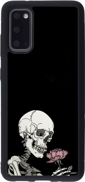 Produktbild PhoneLook Hülle Silikon schwarz Halloween 2023 rose and skeleton (Samsung Galaxy S20+)