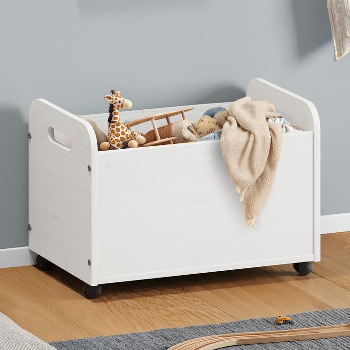 Image du produit IDIMEX Coffre à jouets BENJAMIN en bois massif - Blanc