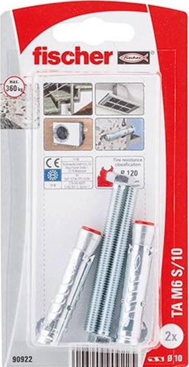 Fischer 90880 Unidübel UX 10X60 R S NV (2 Stk.)