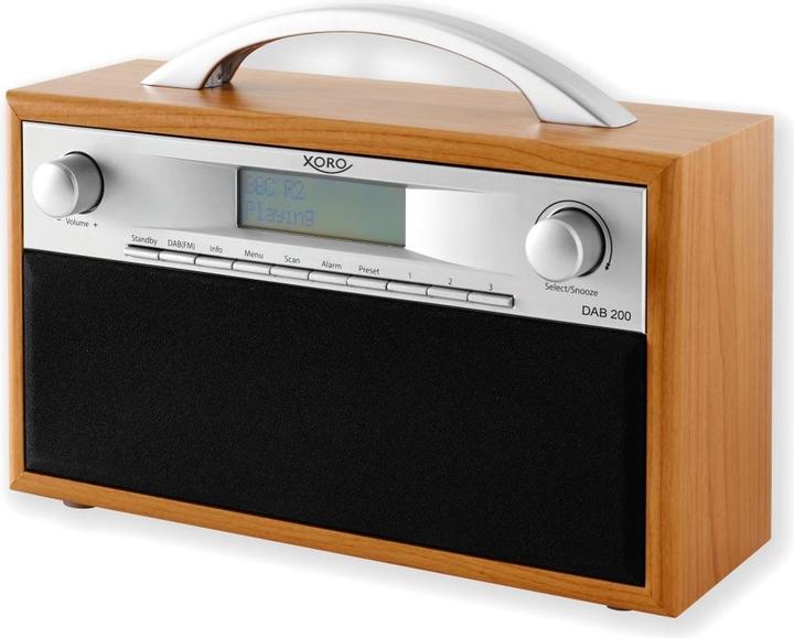 Xoro DAB 200 Tragbar Digital Schwarz - Grau - Holz Radio (FM, DAB+)
