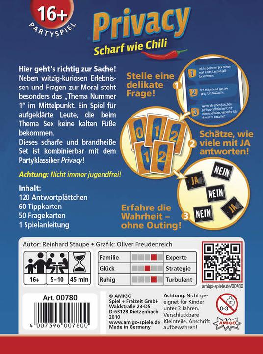 Actual product image Amigo Privacy Hot like chili (German)