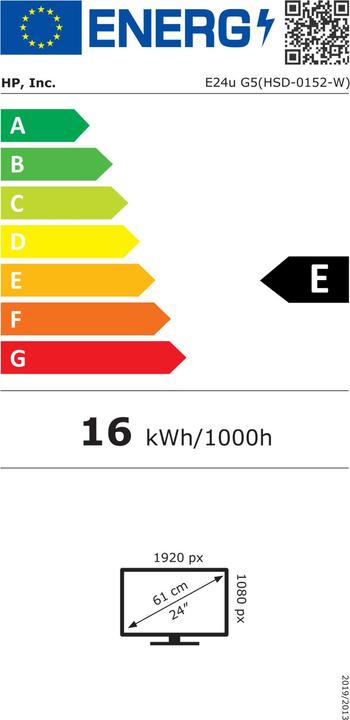 Etichetta energetica HP E24u G5 (1920 x 1080 pixel, 23.80")