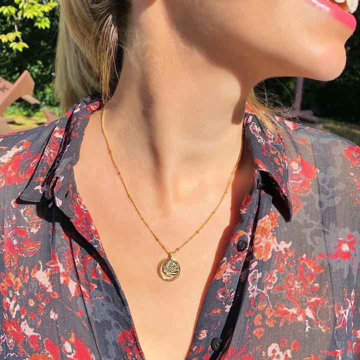 Immagine prodotto Candy Collana Moon & Stars, argento 925, placcata oro (Placcato oro 18k, Argento 925, 42 - 45 cm)