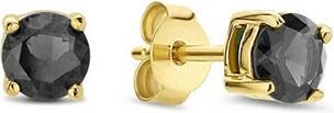 Liu Jo - Gold-plated earrings with black zircon LJ2569