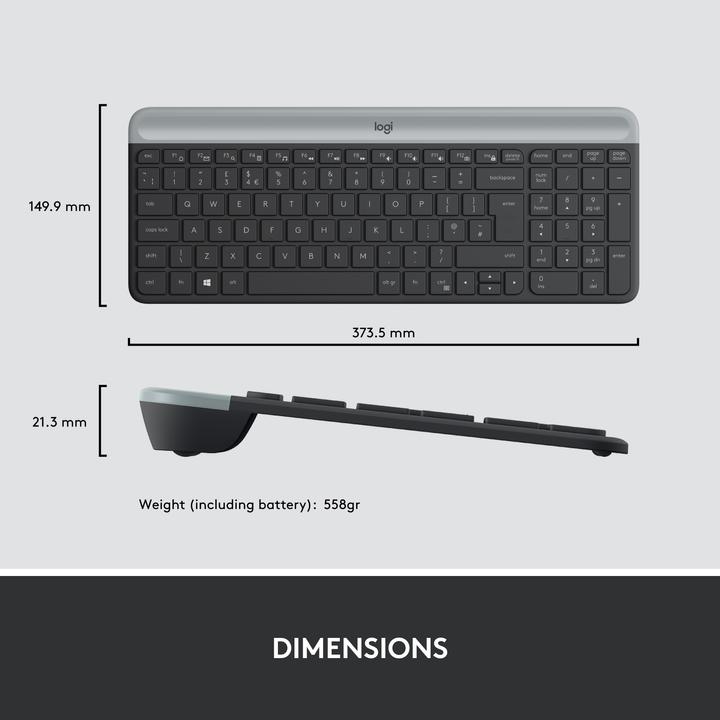 Produktbild Logitech MK470 Combo (CH, Kabellos, Docking)