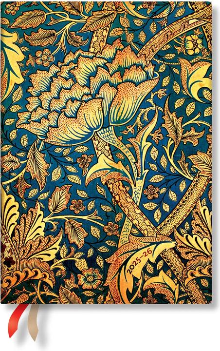 Produktbild Paperblanks PAPERBLAN Agenda Morris Danse Midi 25/26 DF0868-3 1W/2S 13M FR HOR HC 13x18cm (13 x 18 cm, Französisch)