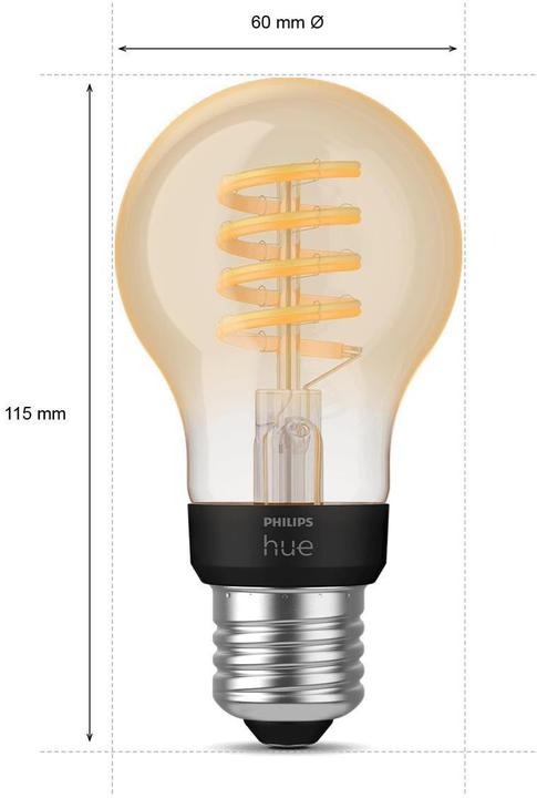 Actual product image Philips Hue Philips E27 single pack filament (E27, 7 W, 550 lm, 1 x, G)