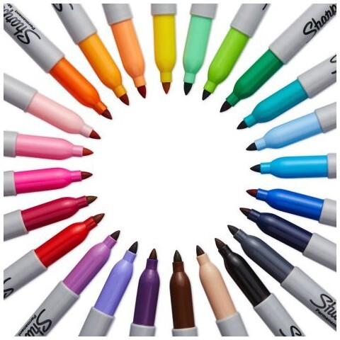 Produktbild Sharpie Permanent-Marker (Schwarz, Grau, 0.90 mm, 24 x)
