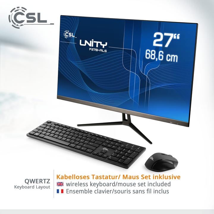 Produktbild CSL All-in-One-PC Unity F27B-ALS, QWERTZ Layout (DE) (16 GB, 1000 GB)