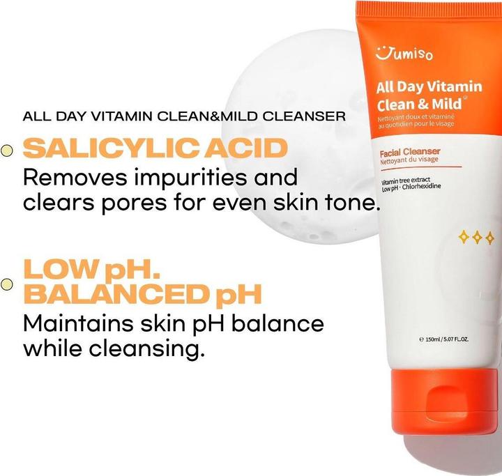 Actual product image HelloSkin Jumiso All Day Vitamin Clean & Mild Facial Cleanser (Gel, 150 ml)