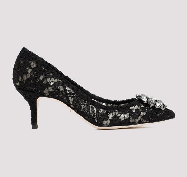 Produktbild Dolce & Gabbana bellucci black lace pumps with crystal application (36)