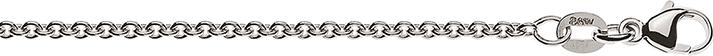Immagine prodotto Natsumi Schmuck Collana in oro bianco 18K/750 con ancora rotonda da 1,9 mm (Oro bianco 750/18 K, 45 cm)