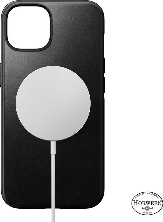 Actual product image Nomad Back Cover Modern Leather Horween iPhone 14 Black (Apple iPhone 14)