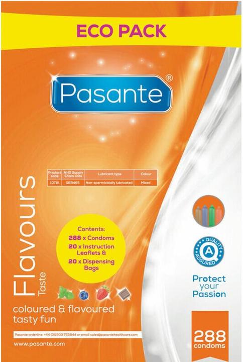 Produktbild Pasante Kondome Eco Pack Aromen Beutel 288 Einheiten (288 Stk.)
