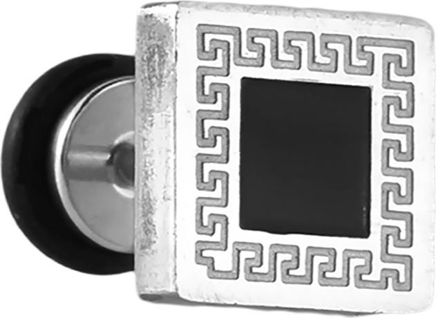 Star Piercing Fake Plug mit schwarzem Quadrat (ohne Messing, Chirurgenstahl 316L)