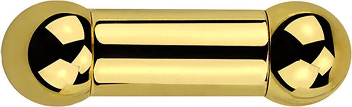 Star Piercing Barbell Innengewinde vergoldet mit zwei Kugeln (ohne Messing, Chirurgenstahl 316L)