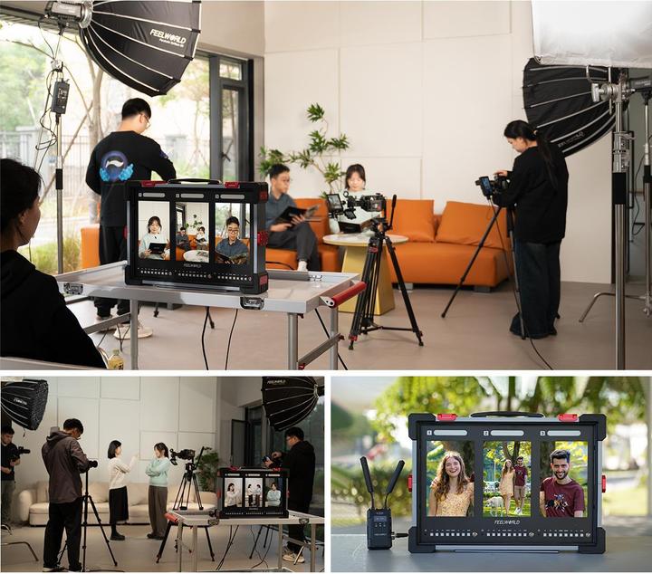 Actual product image Feelworld PS101 Triple 10.1 inch Vertical Display Monitor (10.10")