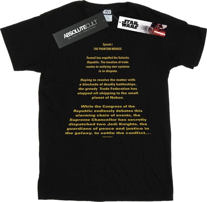 Star Wars The Phantom Menace Opening Crawl TShirt (4XL)