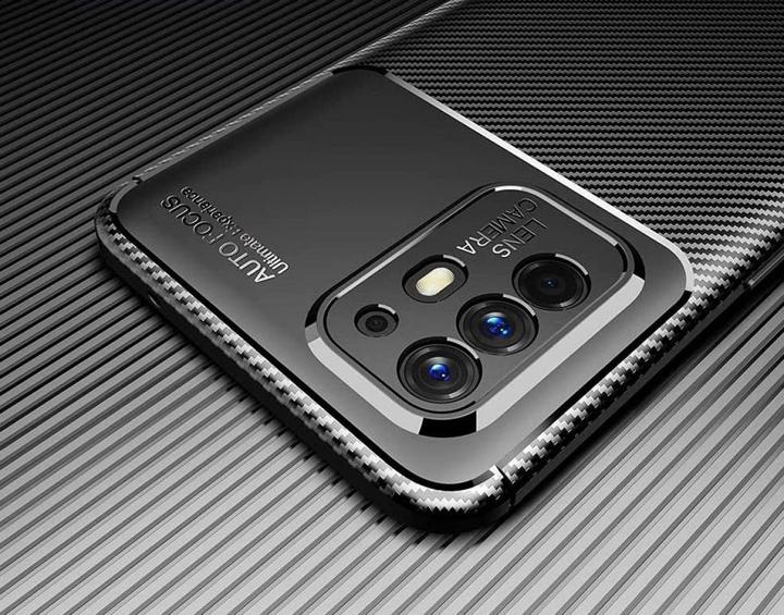 Productafbeelding Screenguard Oppo A94 5G Romp Carbon Design TPU Hoesje (Oppo A94 5G)