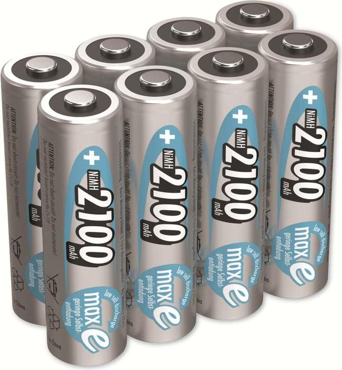 Produktbild Ansmann Mignon (AA)-Akku NiMH maxE 6 + (8 Stk., AA, 2100 mAh)