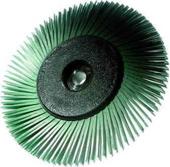 Actual product image 3M 27605 Scotch-Brite Radial Bristle Brush BB-ZB with adapter, P50, type A, 152.4 mm, 12.7 mm, 25.4 (P50)