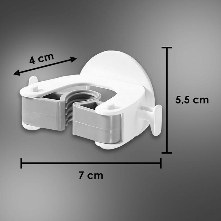 Produktbild Hermex Besen Halter Organizer Spann Halterung Wandhalterung Aufhänger (1 Stk.)