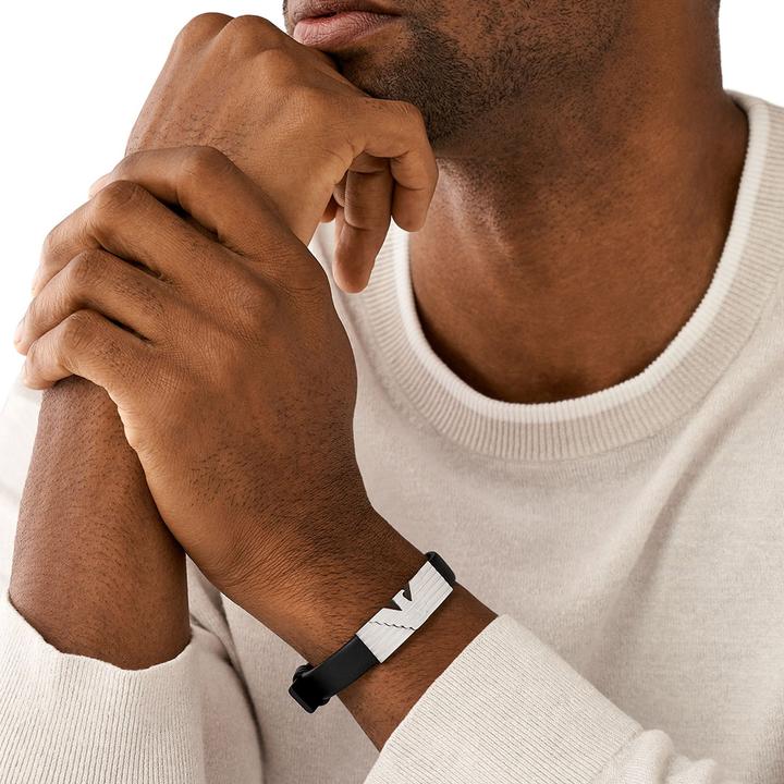 Actual product image Emporio Armani EGS3075040 bracelet (25.80 cm, Stainless steel, Leather)