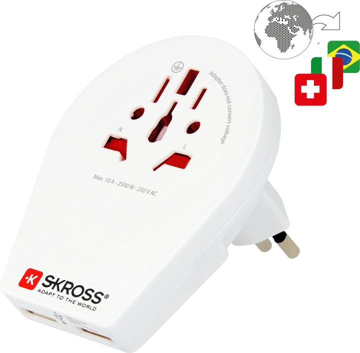 Produktbild Skross Länderreiseadapter für 3 verschiedene Steckerstandards