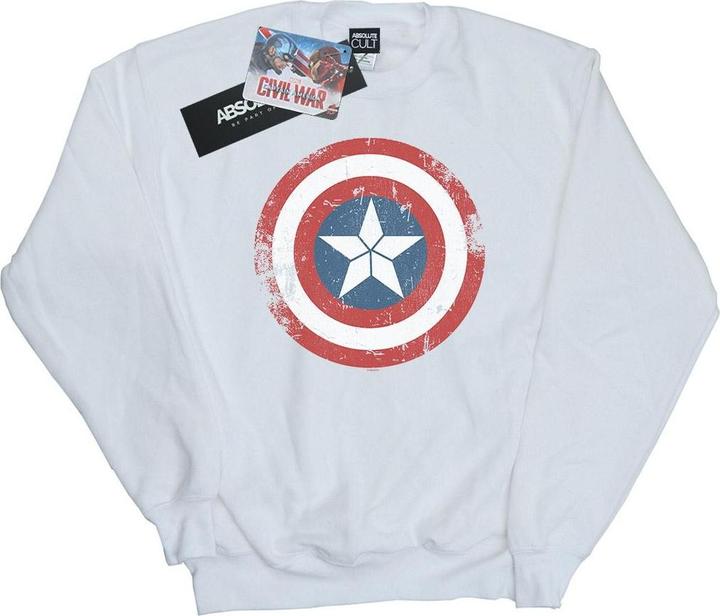 Captain America Civil War Distressed Shield Sweatshirt (3XL)