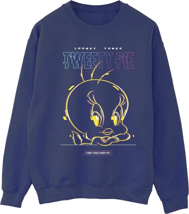 Actual product image Looney Tunes Womens/Ladies Tweety Glitch Sweatshirt (XXL)