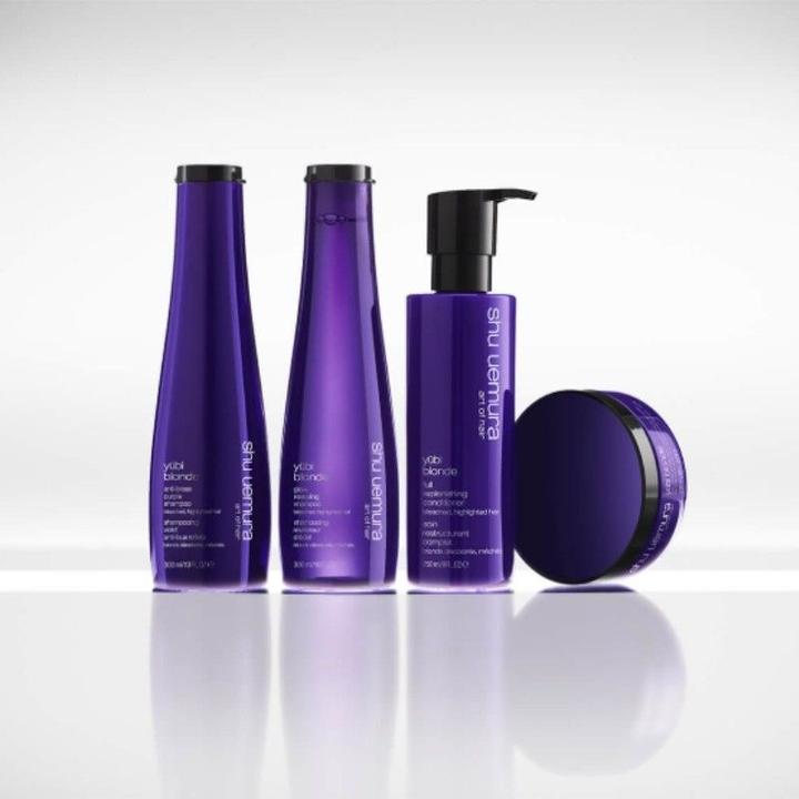 Actual product image Shu Uemura yūbi blonde anti-yellowish Purple Shampoo (300 ml, Liquid shampoo)