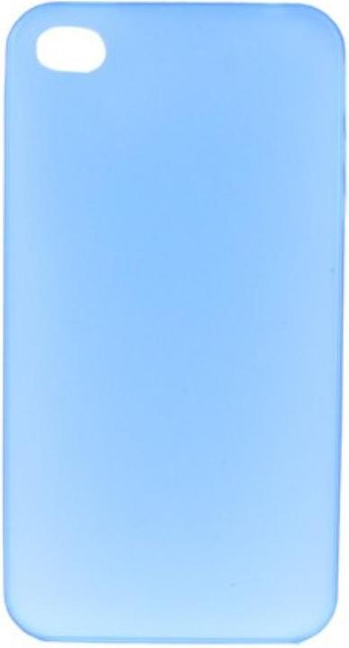 Produktbild König Design Schutzhülle Hard Case Hülle für Handy Apple iPhone 4 & 4S Blau transparent (Apple iPhone 4, LG G4s)