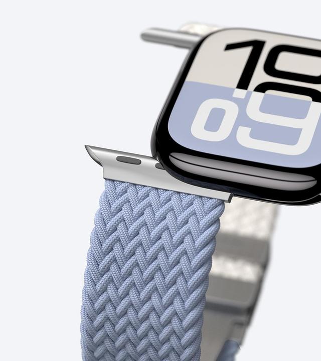 Image du produit Amazingthing 2er-Set Blend Band für Apple Watch 45/46/49 mm – Space Blue/Stellar (Acier inoxydable, Nylon)