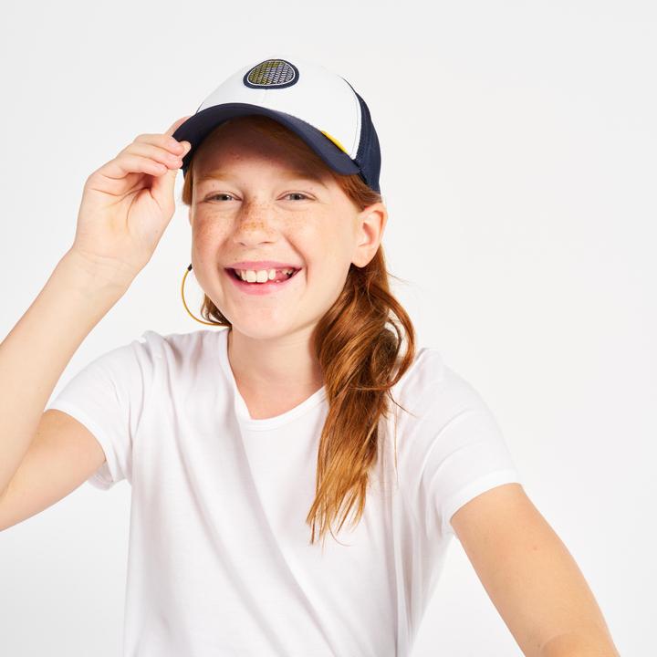Actual product image Tribord Sailing cap kids Sailing 500 light beige/blue (52, 53, 54, 55)